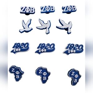 Zeta Phi Beta Sorority Croc Charms
